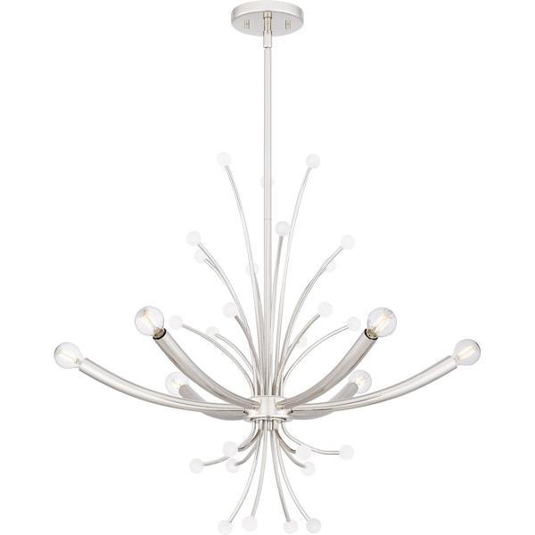 Quoizel Kiera Chandelier 6 Lights Polished Nickel PCKIE5029PK - main